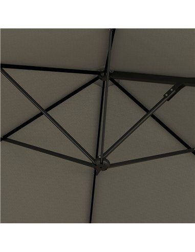 Outsunny 2.5m Rotating Cantilever Parasol - Light Grey