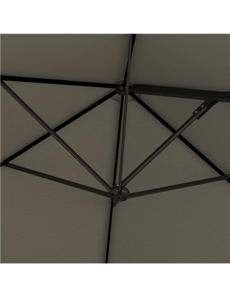 Outsunny 2.5m Rotating Cantilever Parasol - Light Grey - pic 188418 | FastDaddyshop