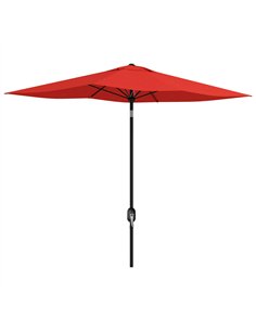 Outsunny 2 x 3 m Rectangular Parasol Umbrella - Red