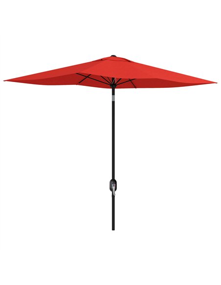 Outsunny 2 x 3 m Rectangular Parasol Umbrella - Red - pic 188428 | FastDaddyshop