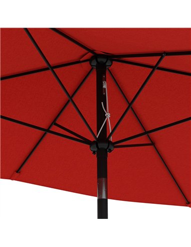 Outsunny 2 x 3 m Rectangular Parasol Umbrella - Red