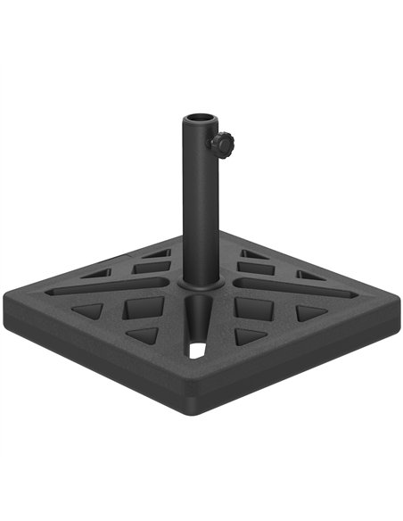 Outsunny Garden Parasol Base, 15kg HDPE Outdoor Umbrella Stand Parasol Stand with Cut-Out Design, Sun Umbrella Base for 32, 38,  - pic 188491 | FastDaddyshop