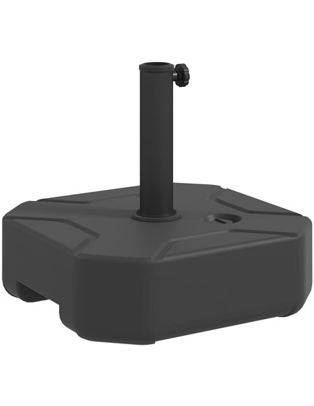 Outsunny Square Garden Parasol Base, Garden Umbrella Stand Heavy Duty Parasol Base, Filled Up to 25kg with Stand or 20kg with Wa - pic 188500 | FastDaddyshop