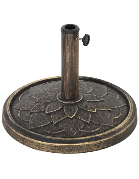 Outsunny 12kg Resin Garden Parasol Base, Round Umbrella Base, Heavy Duty Sun Umbrella Base for 32, 38, 48 mm Umbrella Poles for  - pic 188518 | FastDaddyshop