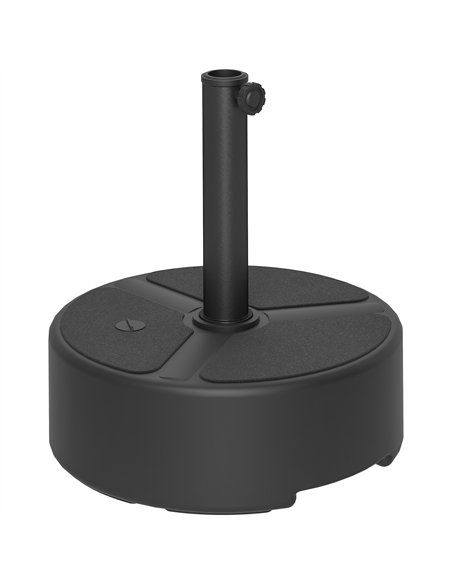 Outsunny Round Garden Parasol Base, Garden Umbrella Stand Heavy Duty Parasol Base, Filled Up to 20kg with Stand or 18kg with Wat - pic 188527 | FastDaddyshop