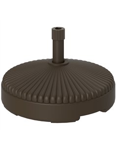 Outsunny Garden Parasol Base Holder, 28kg Sand Filled, 23kg Water Filled, Sun Umbrella Base Outdoor Umbrella Stand Weight, Brown