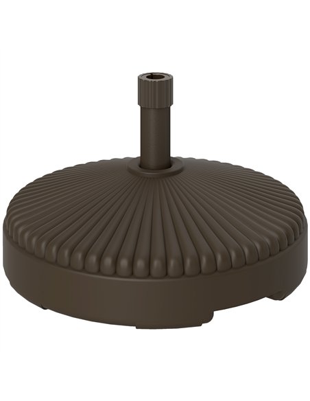 Outsunny Garden Parasol Base Holder, 28kg Sand Filled, 23kg Water Filled, Sun Umbrella Base Outdoor Umbrella Stand Weight, Brown - pic 188599 | FastDaddyshop