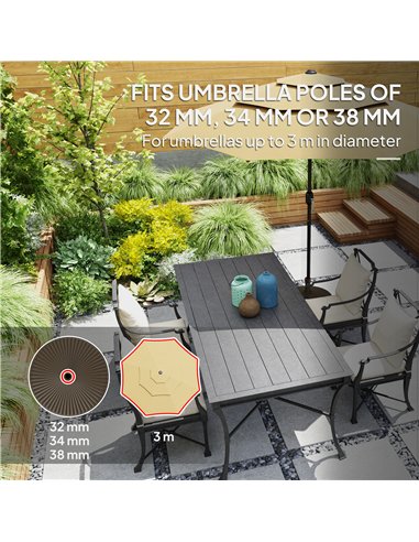 Outsunny Garden Parasol Base Holder, 28kg Sand Filled, 23kg Water Filled, Sun Umbrella Base Outdoor Umbrella Stand Weight, Brown