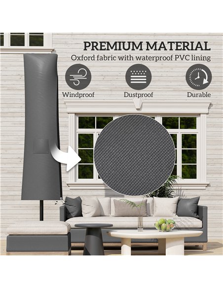 Outsunny Parasol Umbrella Cover - Grey - pic 188710 | FastDaddyshop