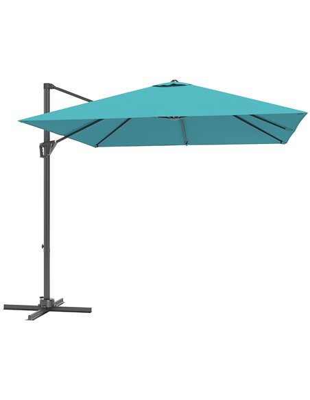 Outsunny Patio Offset Parasol Umbrella - Blue - pic 188716 | FastDaddyshop