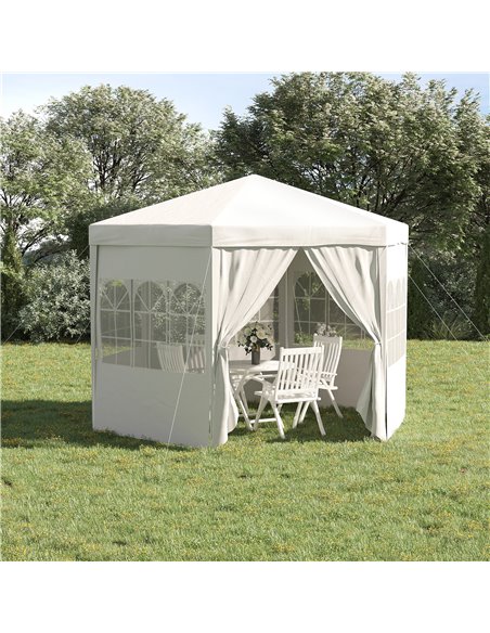 Outsunny 3.4m Gazebo with 6 Removable Side Walls, Windows and Doors, White - pic 18873 | FastDaddyshop