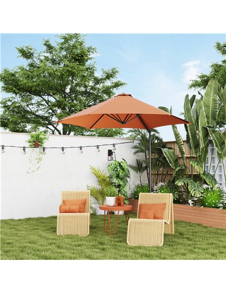 Outsunny 2.5m Rotating Cantilever Parasol - Orange - pic 188762 | FastDaddyshop