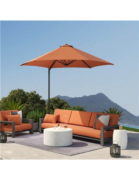 Outsunny 2.5m Rotating Cantilever Parasol - Orange - pic 188768 | FastDaddyshop