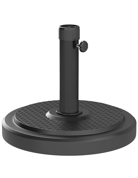 Outsunny 22kg Garden Parasol Base, Round HDPE Sun Umbrella Base, Heavy Duty Outdoor Umbrella Stand for 38mm or 48mm Outdoor Umbr - pic 188779 | FastDaddyshop