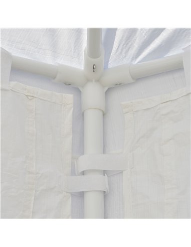 Outsunny 3.4m Gazebo Canopy Party Tent with 6 Removable Side Walls for Outdoor Event with Windows and Doors, White