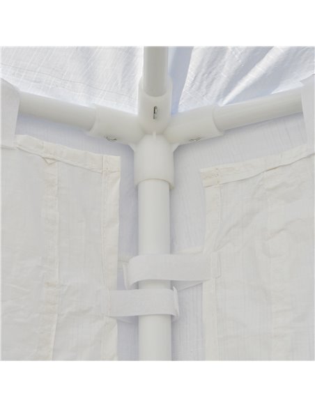 Outsunny 3.4m Gazebo Canopy Party Tent with 6 Removable Side Walls for Outdoor Event with Windows and Doors, White - pic 18880 | FastDaddyshop