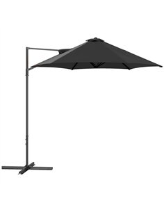Outsunny 2.5m Rotating Cantilever Parasol - Black
