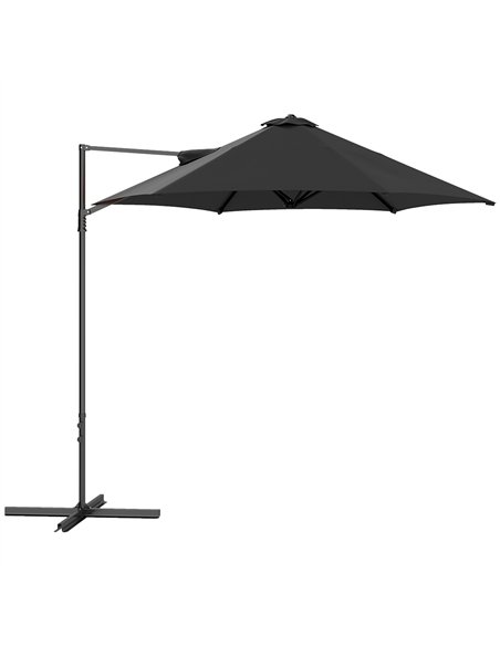 Outsunny 2.5m Rotating Cantilever Parasol - Black - pic 188806 | FastDaddyshop