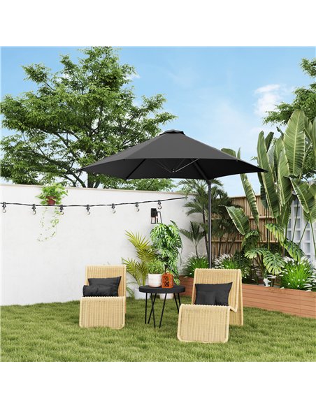 Outsunny 2.5m Rotating Cantilever Parasol - Black - pic 188807 | FastDaddyshop