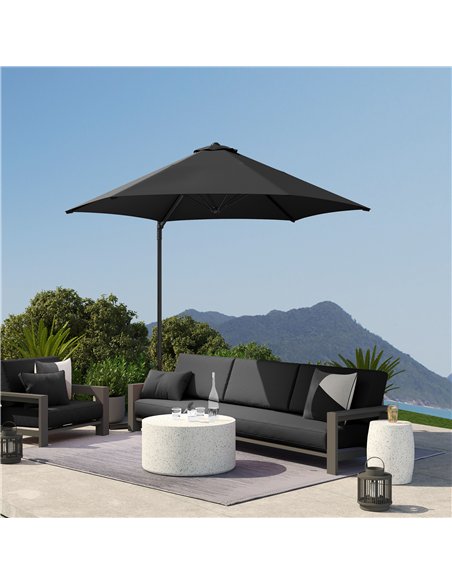 Outsunny 2.5m Rotating Cantilever Parasol - Black - pic 188813 | FastDaddyshop