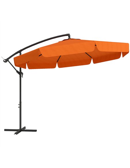 Outsunny 2.7m Garden Cantilever Banana Parasol - Orange - pic 188824 | FastDaddyshop