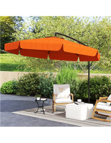 Outsunny 2.7m Garden Cantilever Banana Parasol - Orange