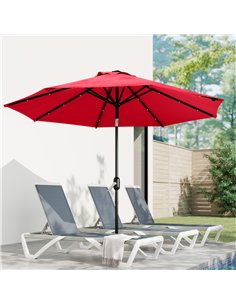 Outsunny 3 m Replacement Parasol Canopy with Top Vent, UPF 50+ Garden Parasol Replacement Canopy, 8 Rib Parasol Cover Replacemen 2