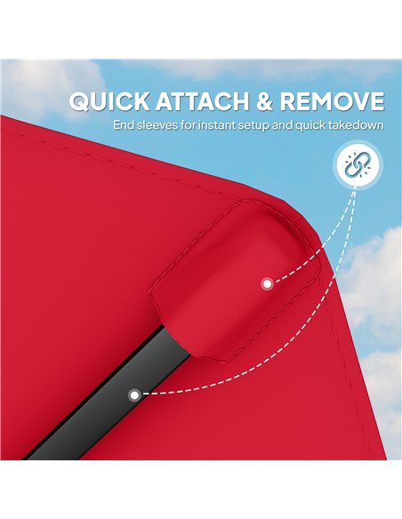 Outsunny 3 m Replacement Parasol Canopy with Top Vent, UPF 50+ Garden Parasol Replacement Canopy, 8 Rib Parasol Cover Replacemen - pic 188848 | FastDaddyshop