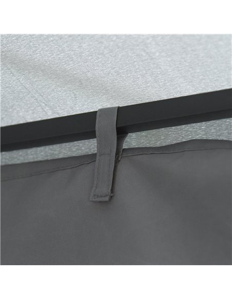 Outsunny 3 x 3 m Garden Metal Gazebo Marquee Patio Wedding Party Tent Canopy Shelter with Pavilion Sidewalls (Dark Grey) - pic 18889 | FastDaddyshop