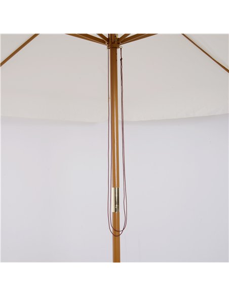 Outsunny 3.3m Elegant Wooden Parasol - Cream - pic 188966 | FastDaddyshop