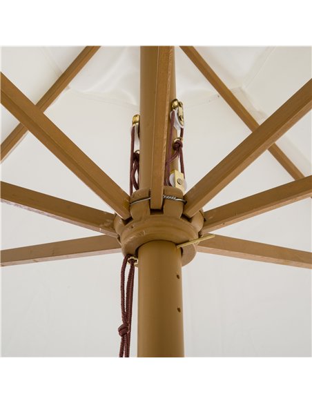 Outsunny 3.3m Elegant Wooden Parasol - Cream - pic 188967 | FastDaddyshop