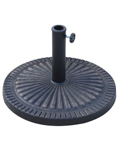 Outsunny 14kg Garden Parasol Base, Round Resin Sun Umbrella Base, Outdoor Umbrella Stand for 38mm or 48mm Outdoor Umbrella Poles