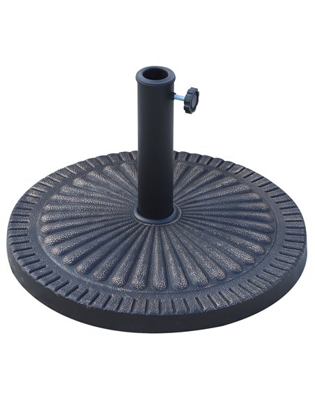 Outsunny 14kg Garden Parasol Base, Round Resin Sun Umbrella Base, Outdoor Umbrella Stand for 38mm or 48mm Outdoor Umbrella Poles - pic 188968 | FastDaddyshop