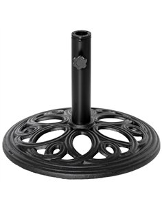 Outsunny 11.5 kg Cast Metal Round Patio Umbrella Base Stand, Umbrella Holder for Outdoor, Patio, Garden, Black
