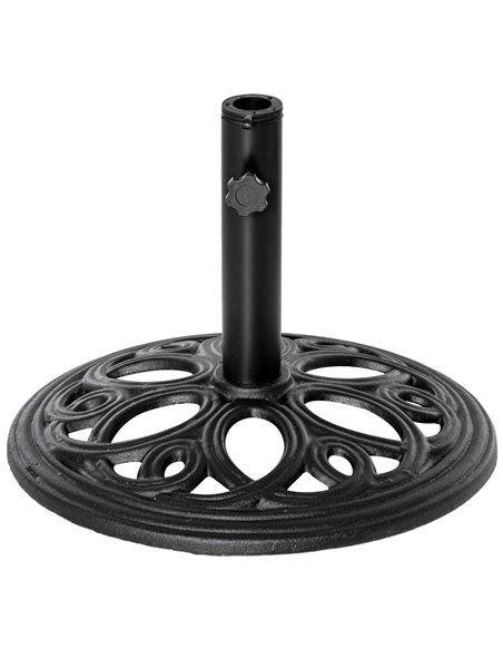 Outsunny 11.5 kg Cast Metal Round Patio Umbrella Base Stand, Umbrella Holder for Outdoor, Patio, Garden, Black - pic 188977 | FastDaddyshop