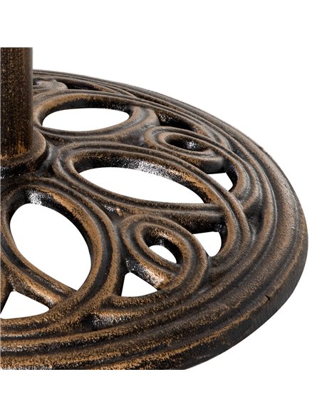 Outsunny 11.5 kg Cast Metal Round Patio Umbrella Base Stand, Umbrella Holder for Outdoor, Patio, Garden, Bronze Tone - pic 188991 | FastDaddyshop