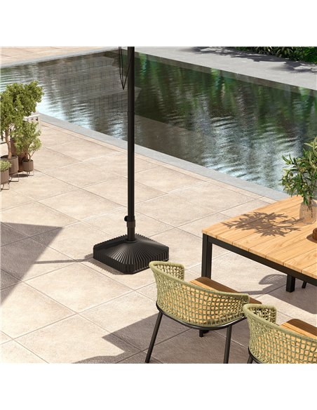 Outsunny Patio Umbrella Stand, Heavy Duty Outdoor Parasol Base, Sand/Water Filled, Black - pic 189048 | FastDaddyshop