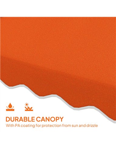 Outsunny 2.5m Cantilever Parasol with Easy Lever, Square Double Top Garden Parasol Umbrella with Ruffles and Cross Base, Overhan