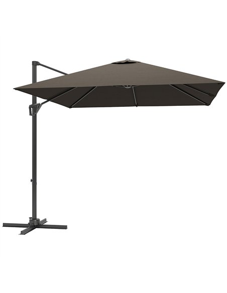 Outsunny Patio Offset Parasol Umbrella - Tan - pic 189067 | FastDaddyshop