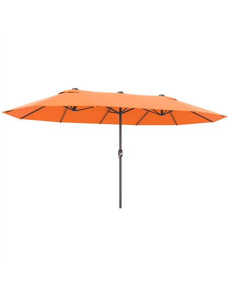 Outsunny 4.6m Double Garden Parasol - Orange - pic 189076 | FastDaddyshop
