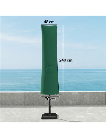 Outsunny Garden Parasol Cover, Waterproof Cantilever Banana Umbrella Protector, 240 x 48/70 cm for 3 m Cantilever Parasol - pic 189159 | FastDaddyshop