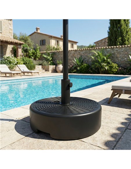 Outsunny Patio Umbrella Base 22kg Sand Filled Garden Parasol Stand forfor 38mm/48mm Poles, Black - pic 189182 | FastDaddyshop