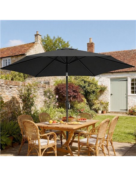 Outsunny 2m Garden Parasol Umbrella, Outdoor Table Parasol Umbrella with Crank Handle, Tilt Function, UV30+ Protection - pic 189293 | FastDaddyshop