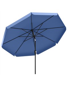 Outsunny 3 m Garden Parasol with Tilt Mechanism & Crank Handle, UPF 30+ Patio Umbrella Outdoor Table Umbrella, Dark Blue