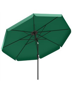 Outsunny 3 m Garden Parasol with Tilt Mechanism & Crank Handle, UPF 30+ Patio Umbrella Outdoor Table Umbrella, Green