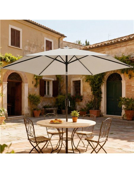 Outsunny 2m Garden Parasol Umbrella, Outdoor Table Parasol Umbrella with Crank Handle, Tilt Function, UV30+ Protection - pic 189362 | FastDaddyshop