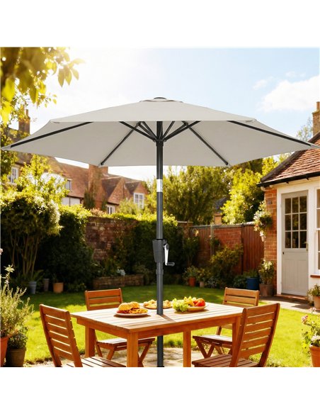 Outsunny 2m Garden Parasol Umbrella, Outdoor Table Parasol Umbrella with Crank Handle, Tilt Function, UV30+ Protection - pic 189363 | FastDaddyshop