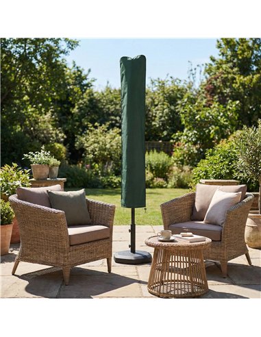 Outsunny Parasol Cover, Cantilever Umbrella Cover for 2-3.5 m Parasols, Banana Umbrella Protector with Zipper, Green