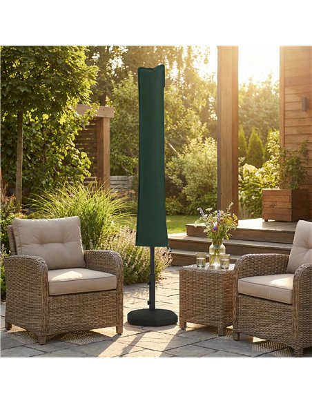 Outsunny Parasol Cover, Cantilever Umbrella Cover for 2-3.5 m Parasols, Banana Umbrella Protector with Zipper, Green - pic 189522 | FastDaddyshop