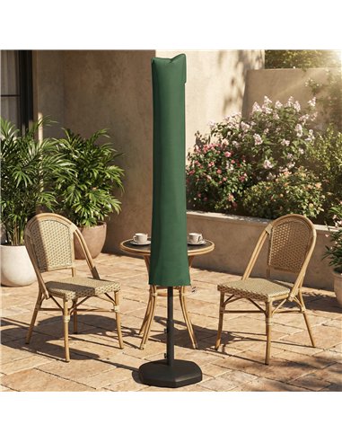 Outsunny Parasol Cover, Cantilever Umbrella Cover for 2-3.5 m Parasols, Banana Umbrella Protector with Zipper, Green